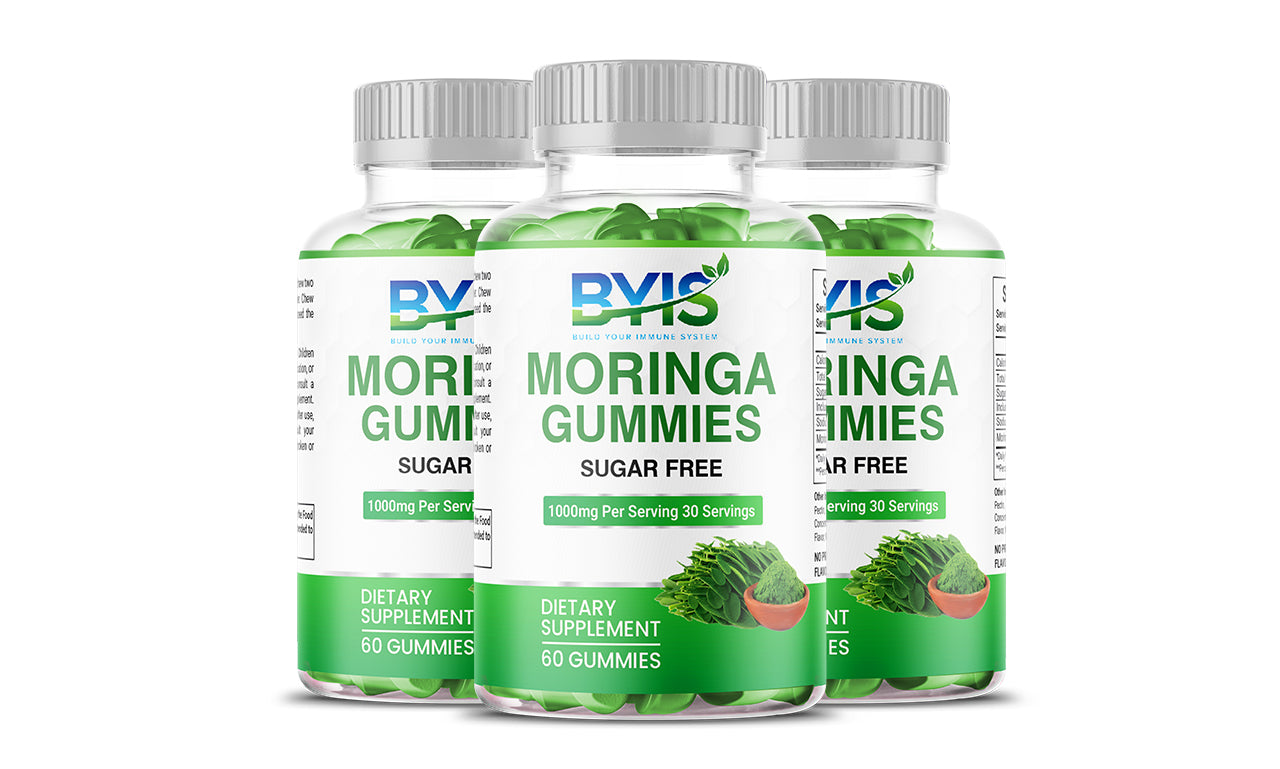 BYIS Moringa Gummies – Sugar-Free (1000mg per serving, 60 Gummies)