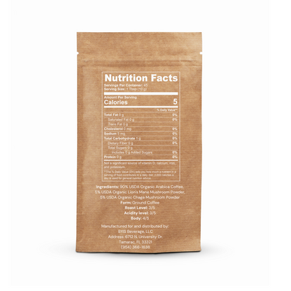 Mushroom Coffee Fusion - Lion’s Mane & Chaga 4oz