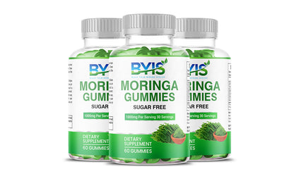 BYIS Moringa Gummies – Sugar-Free (1000mg per serving, 60 Gummies)