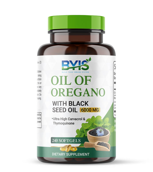 BYIS Oil of Oregano with Black Seed Oil – 6000mg (300 Softgels)