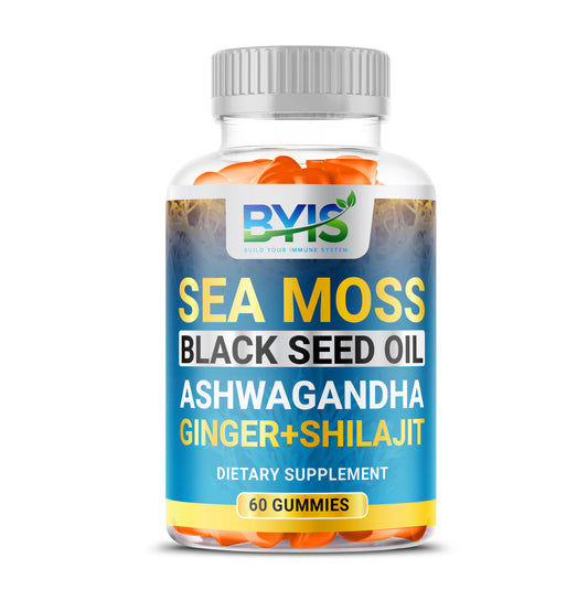 BYIS Sea Moss Gummies with Shilajit (60 Gummies)