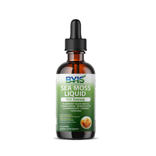 BYIS Sea Moss Liquid Drops with Soursop and Superfoods